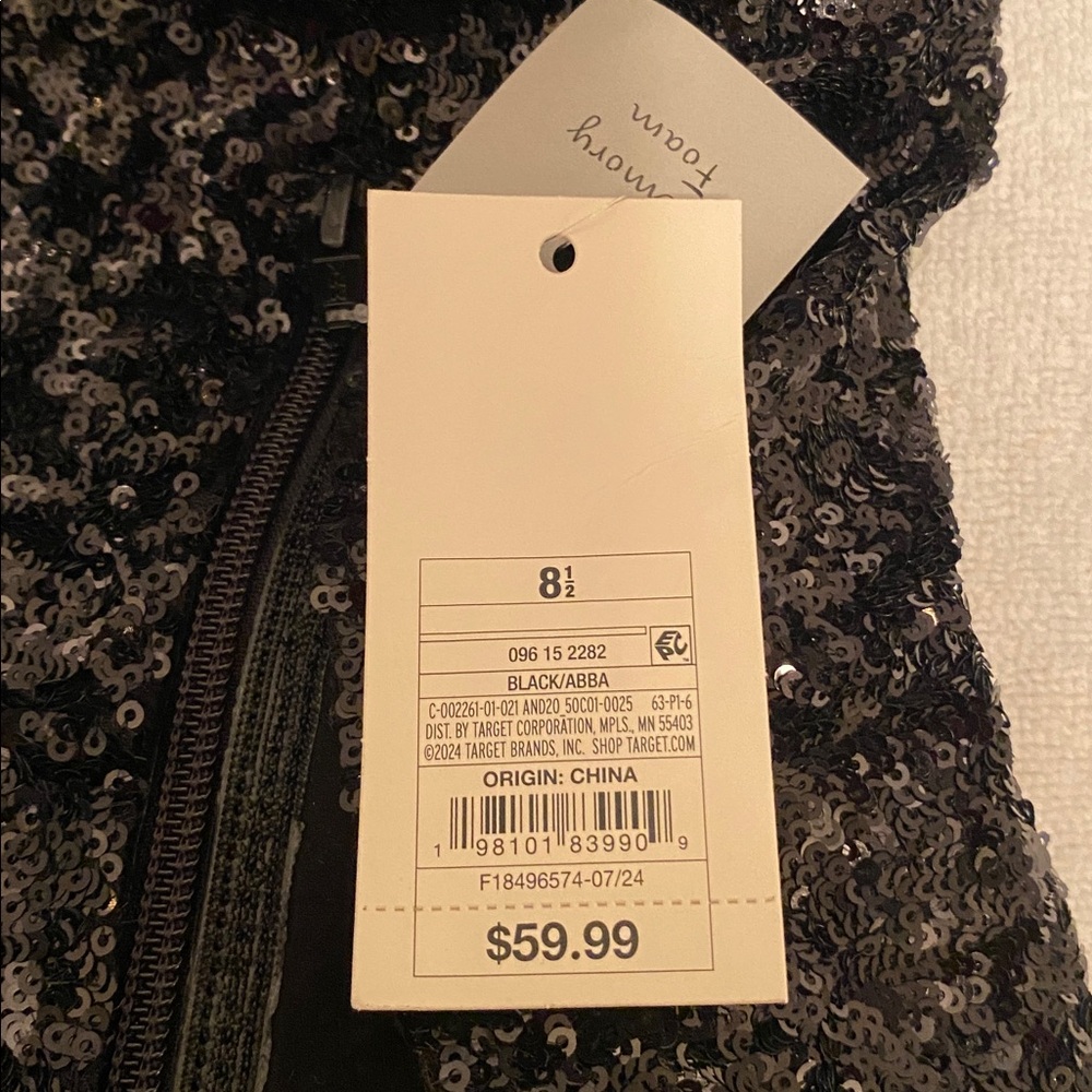 A New Day Black Sequins 1/2 Zip Heeled Boots… - Picture 9 of 9